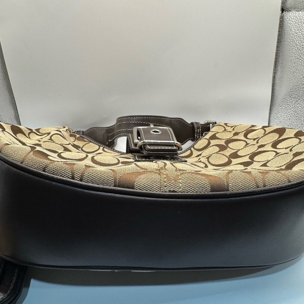 Coach Brown and Tan Signature Hobo Bag & wallet - Picture 4 of 13